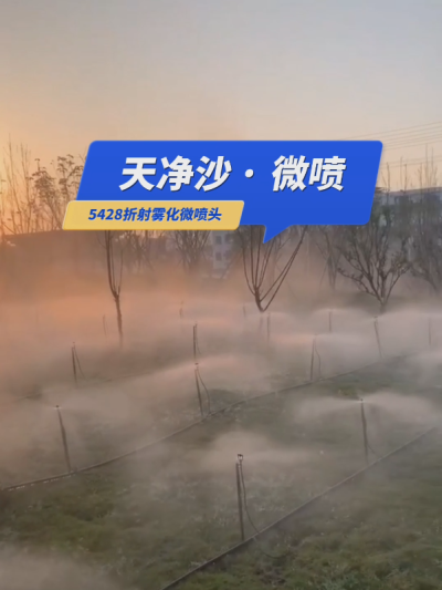 【天净沙&middot;微喷】枯藤老树昏鸦，草地仙境人家，地插微喷雾化，夕阳西下，灌溉，你问，我答！#5428折射雾化微喷头 #微喷 #华维集团