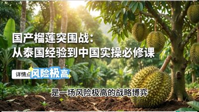 第一节：榴莲突围战：选址决策指南，告别赌运气，用硬指标圈定&ldquo;优生，课程：《国产榴莲突围战：从泰国经验到中国实操的8堂必修课（高阶实战版）》