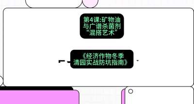 第4节：【替代方案】矿物油与广谱杀菌剂的&ldquo;混搭艺术&rdquo;，课程：《经济作物冬季清园&middot;实战防坑指南》#识农AI