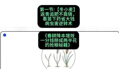 第一节：【冬小麦】返青追肥不靠猜，看苗下药省大钱